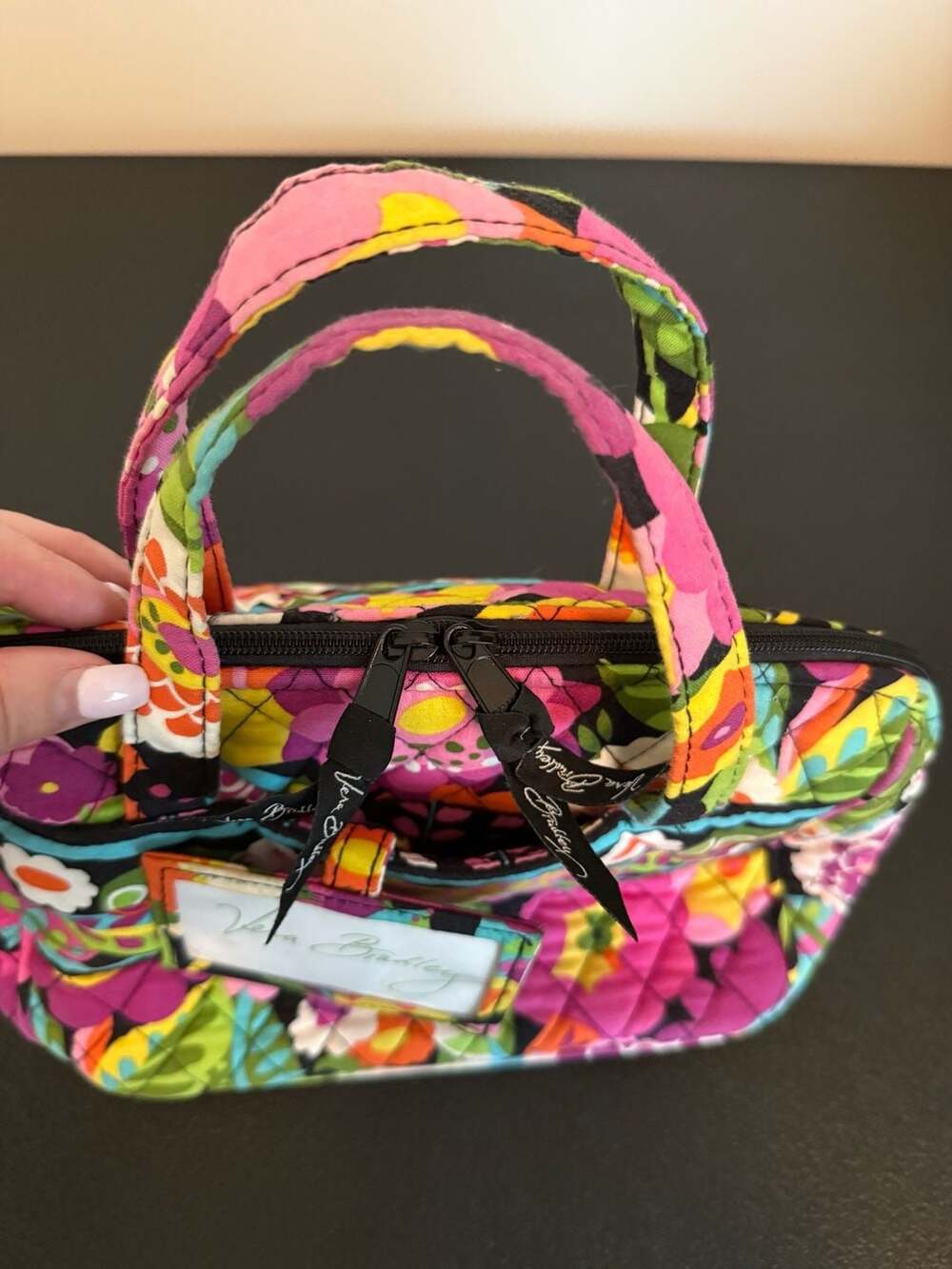 Vera Bradley Large Cosmetic Bag in Tutti Frutti Pattern - Picture 9 of 9